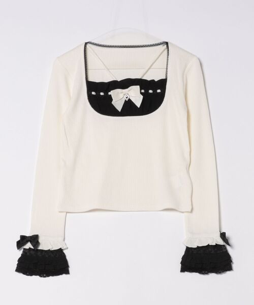 Secret Honey tシャツ フリルレイヤード風トップス レディース