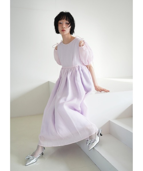 sismetry ワンピース 「SISMETRY」2wayシアーパフドレス(MA