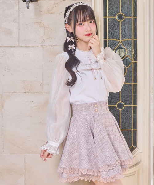 ROJITA（ロジータ） tシャツ デコルテ開きシアースリーブトップス