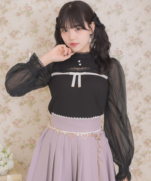 ROJITA（ロジータ） tシャツ デコルテ開きシアースリーブトップス