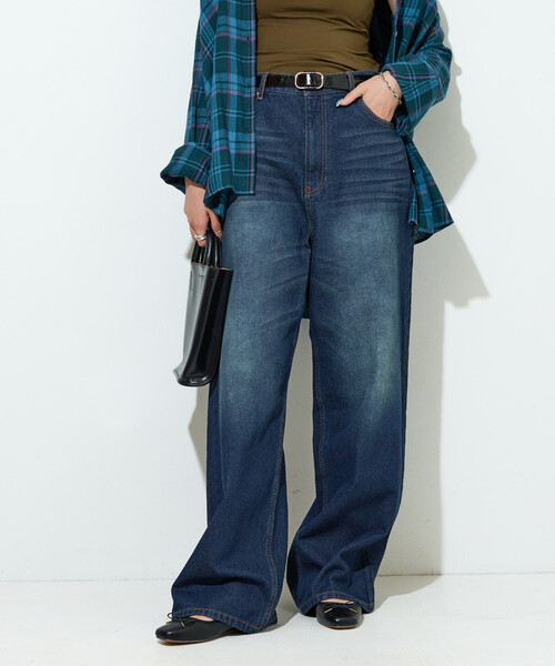 ジーンズ デニム デニムパンツ 限定展開　ストレート ルーズ デニム レディース | FREAK'S STORE | 04