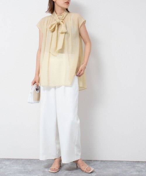 「NOLLEY'S Sophi」 半袖ブラウス 36 ブラック レディース_画像2