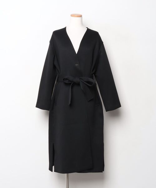 グリーンレーベルリラクシング ノーカラーコート ライトグレージュ 36 タグ付き green label relaxing（グリーンレーベルリラクシング） ノーカラー