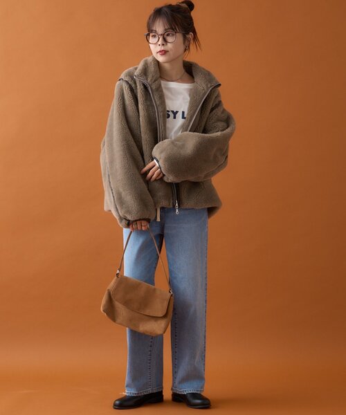 【新品未使用】2WAY ふわボアスタンドジャケット CIAOPANIC TYPY｜【ぬくかる】2WAYふわボアスタンドジャケット