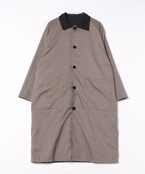 Revo. ステンカラーコート コート コーデュロイ襟 ポリピーチツイル