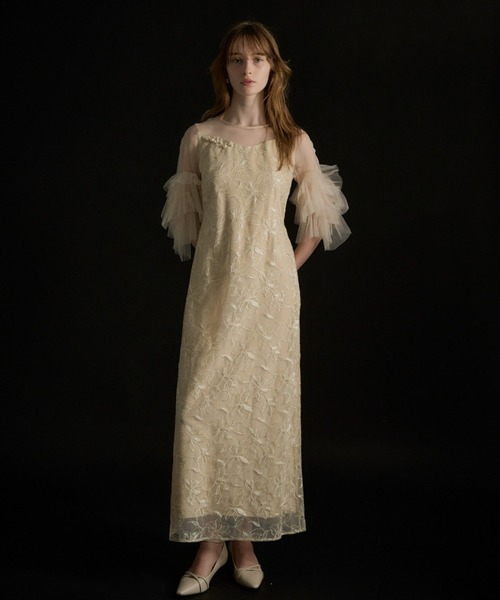 LE'RURE ドレス Pearl motif embroidery dress : ZOZOTOWN Yahoo!店