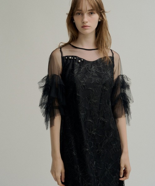 LE'RURE ドレス Pearl motif embroidery dress : ZOZOTOWN Yahoo!店