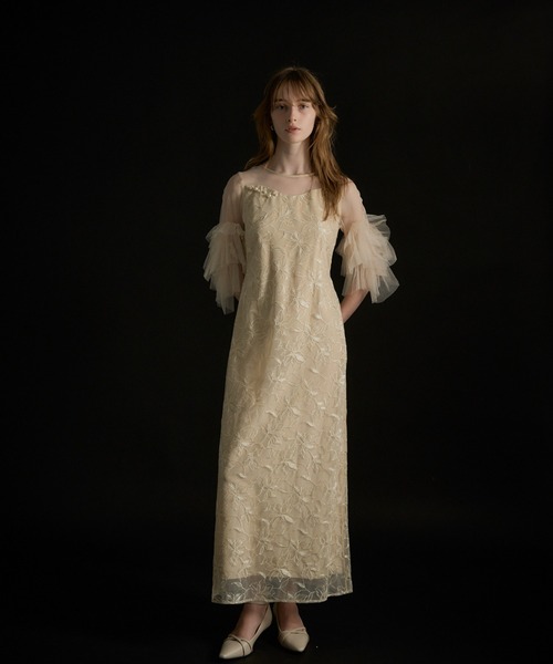LE'RURE ドレス Pearl motif embroidery dress : ZOZOTOWN Yahoo!店