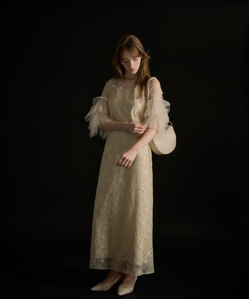 LE'RURE ドレス Pearl motif embroidery dress : ZOZOTOWN Yahoo!店