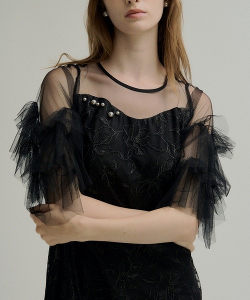 LE'RURE ドレス Pearl motif embroidery dress : ZOZOTOWN Yahoo!店