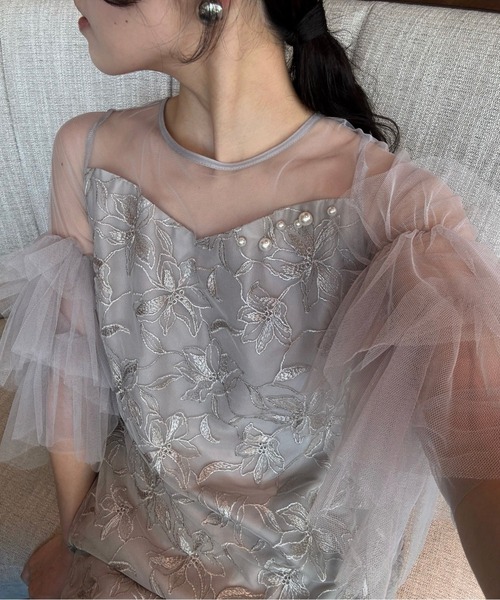 LE'RURE ドレス Pearl motif embroidery dress : ZOZOTOWN Yahoo!店
