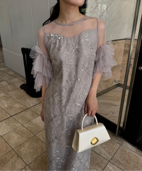 LE'RURE ドレス Pearl motif embroidery dress : ZOZOTOWN Yahoo!店