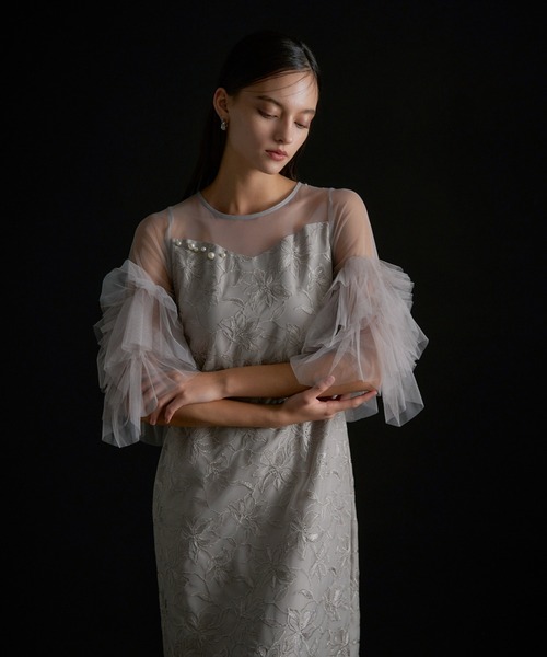 LE'RURE ドレス Pearl motif embroidery dress : ZOZOTOWN Yahoo!店