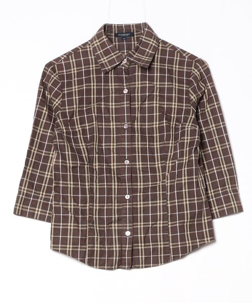 BURBERRY（バーバリー） 7分袖シャツ 38 ブラウン レディース