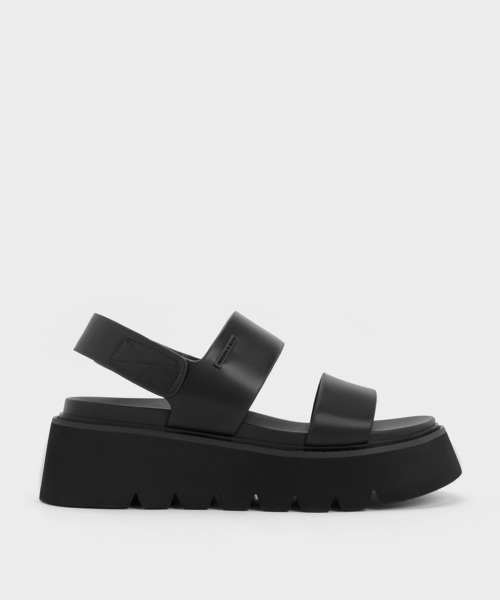 「CHARLES & KEITH」 フラットサンダル 23cm オフホワイト レディース_画像3