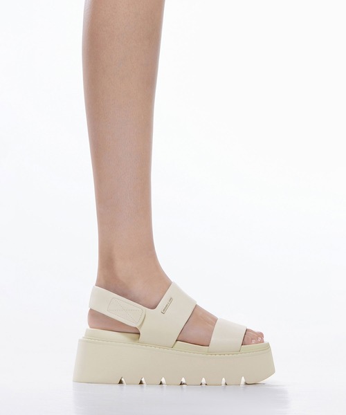 「CHARLES & KEITH」 フラットサンダル 23cm オフホワイト レディース_画像8
