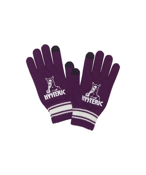 HYSTERIC GLAMOUR 新品 ニットグローブ HYSTERIC GLAMOUR（ヒステリックグラマー） 手袋 SPEAK NO EVIL ニット