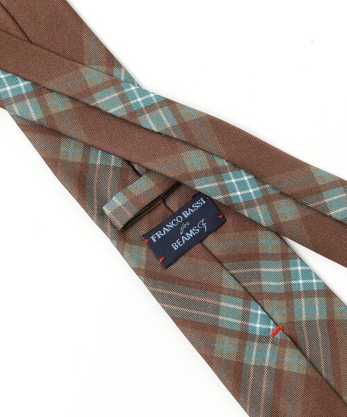 BEAMS F（ビームスF） ネクタイ FRANCO BASSI / シルク チェック柄