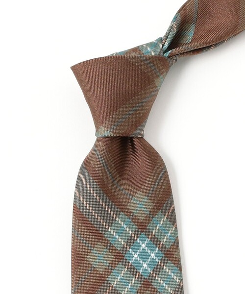 BEAMS F（ビームスF） ネクタイ FRANCO BASSI / シルク チェック柄