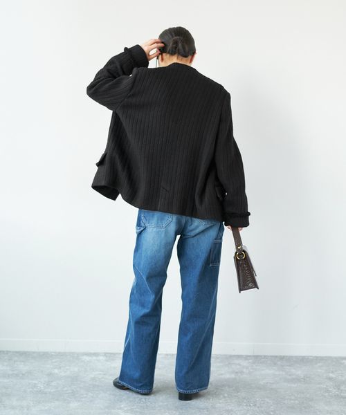 plage（プラージュ） ノーカラージャケット 38 ブラック レディース