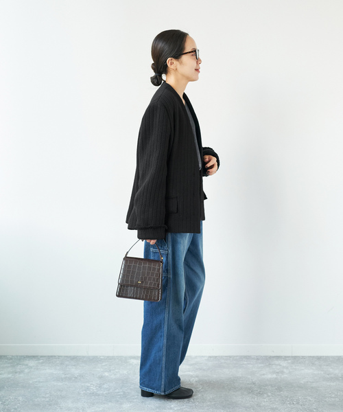 plage（プラージュ） ノーカラージャケット 38 ブラック レディース