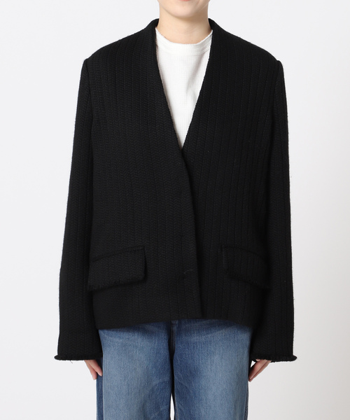 plage（プラージュ） ノーカラージャケット 38 ブラック レディース