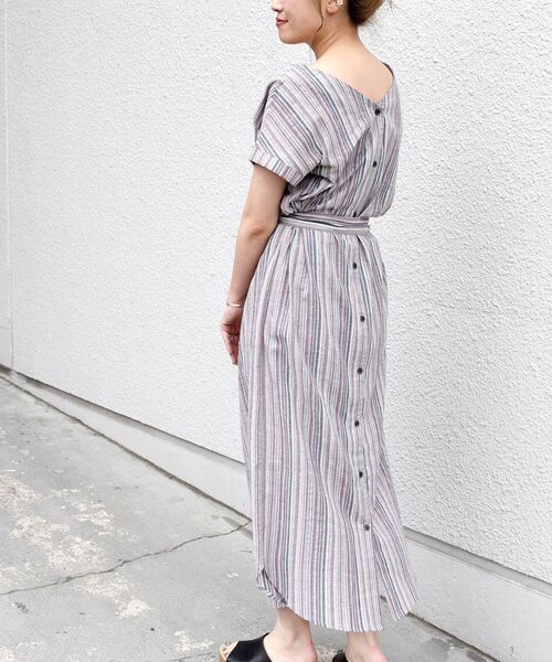 「Khaju」 半袖ワンピース ONE SIZE グリーン レディース_画像2