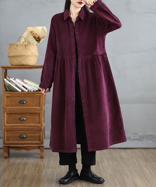 シャツワンピース コーデュロイシャツワンピース | ブランド登録なし | 11
