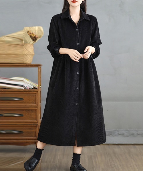 シャツワンピース コーデュロイシャツワンピース | ブランド登録なし | 16
