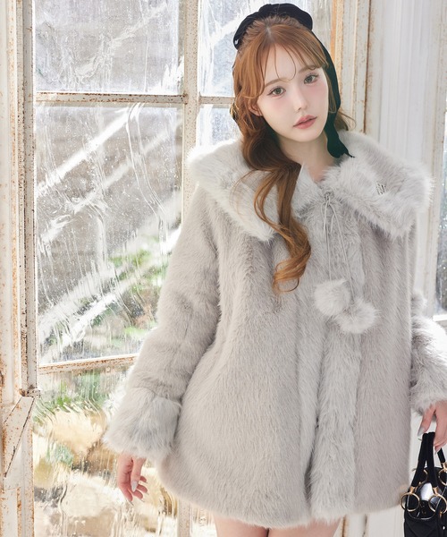 使用感無しの美品✩ポケット有✩レッキス✩ファーコート✩柔らか✩ふかふか 使用感無しの美品✩ポケット有✩レッキス✩ファーコート✩柔らか