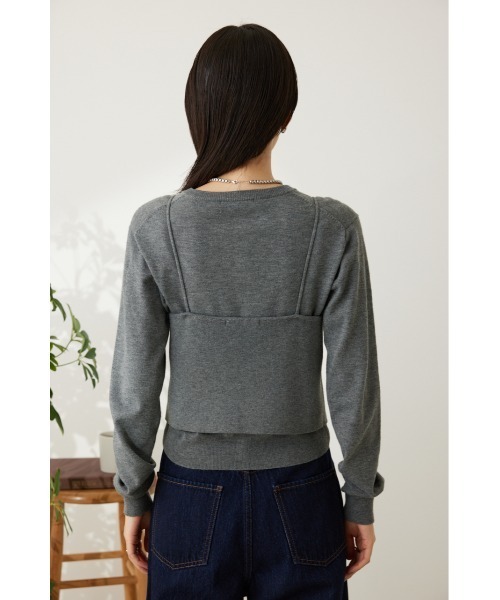 「crie conforto」 ニットアンサンブル FREE グレー レディース_画像8