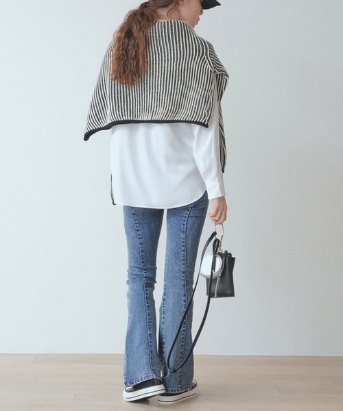 WORKS ジーンズ デニム デニムパンツ 前脇クロス切替 ストレッチデニム