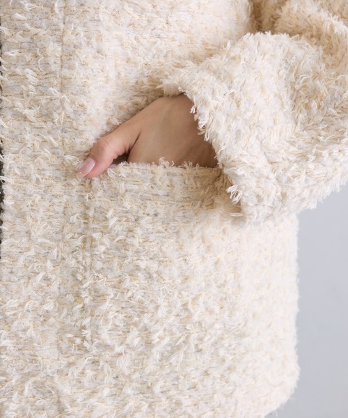 pual ce cin 「PUAL CE CIN」 ツイードジャケット FREE グレー