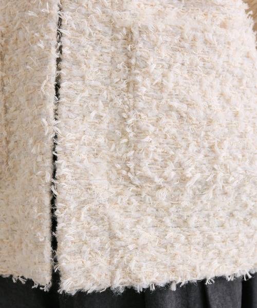 pual ce cin 「PUAL CE CIN」 ツイードジャケット FREE グレー