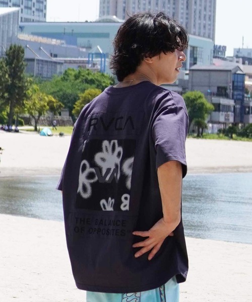 「RVCA」 半袖Tシャツ L ネイビー メンズ_画像9