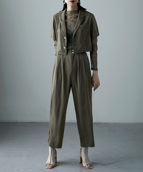 「etoll.」 セットアップ M カーキ レディース_画像9