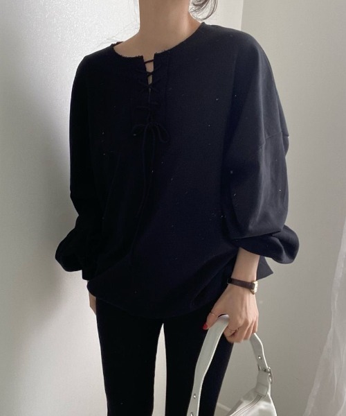 「FAVORITO」 長袖カットソー F ブラック レディース_画像9