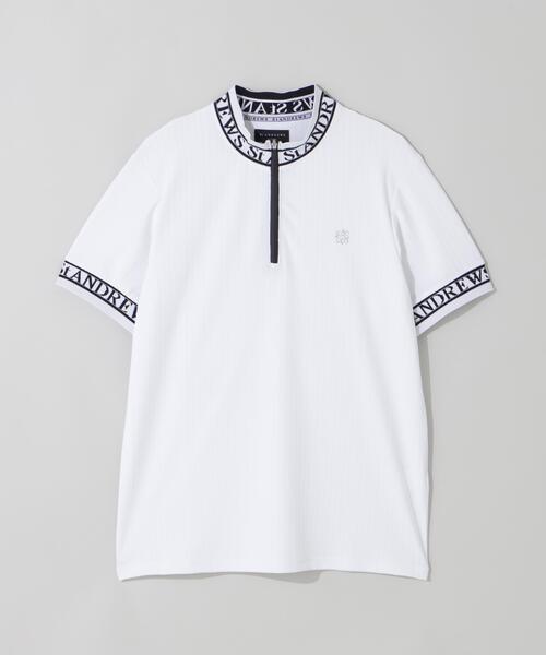St ANDREWS tシャツ ベアサッカージャガード半袖ハーフジップアップ