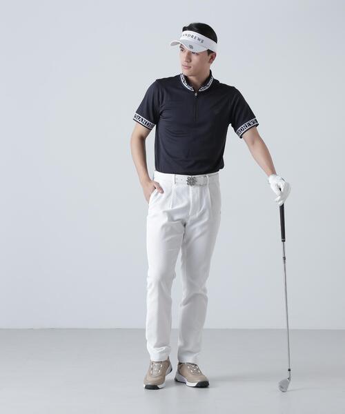 St ANDREWS tシャツ ベアサッカージャガード半袖ハーフジップアップ