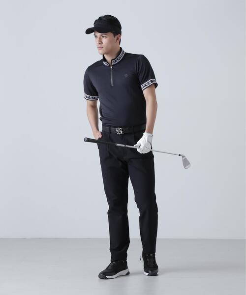 St ANDREWS tシャツ ベアサッカージャガード半袖ハーフジップアップ