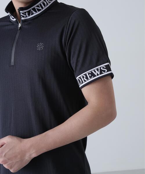 St ANDREWS tシャツ ベアサッカージャガード半袖ハーフジップアップ