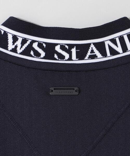 St ANDREWS tシャツ ベアサッカージャガード半袖ハーフジップアップ