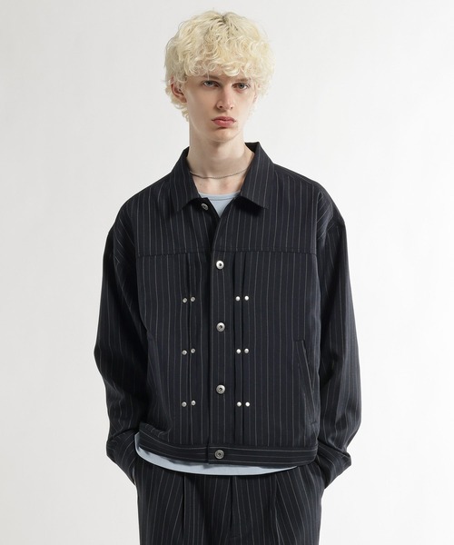 HARE（ハレ） ブルゾン アウター 「SET UP対応」スタッズライン