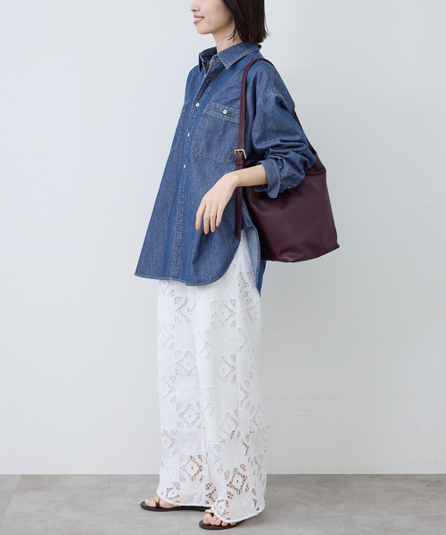 ブラウス シャツ LEDENIM LABOR FORM デニムシャツ レディースの画像