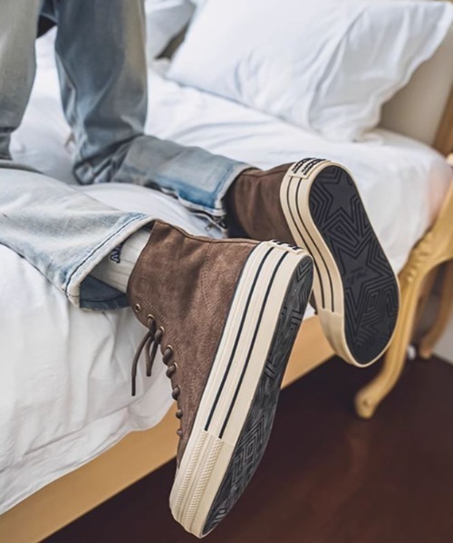 「ROOPTOKYO」 ハイカットスニーカー 24.5 ブラウン メンズ_画像3