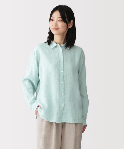 無印良品（MUJI） リネンシャツ ブラウス シャツ 婦人 リネン
