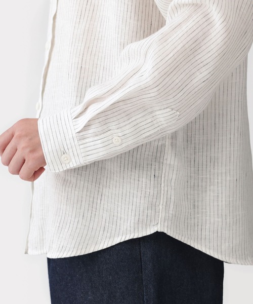 無印良品（MUJI） リネンシャツ ブラウス シャツ 婦人 リネン