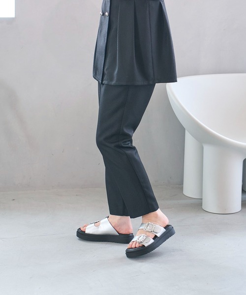 「Mode et Jacomo」 フラットサンダル S ブラック レディース_画像2