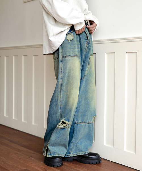 「neos」 デニムパンツ LARGE ブルー メンズ_画像2