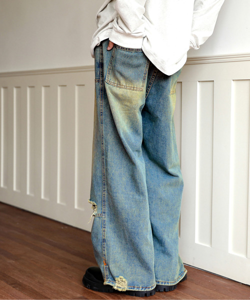 「neos」 デニムパンツ LARGE ブルー メンズ_画像4